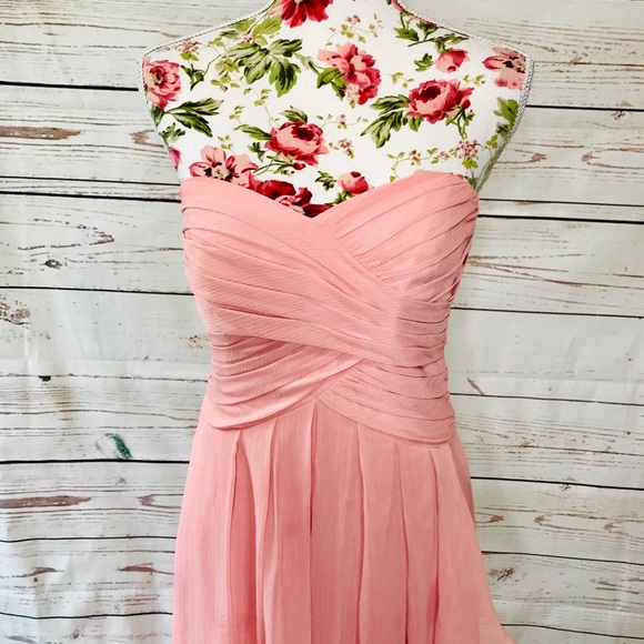 David's Bridal Dresses & Skirts - Davids bridal 8 light pink maxi prom formal dress